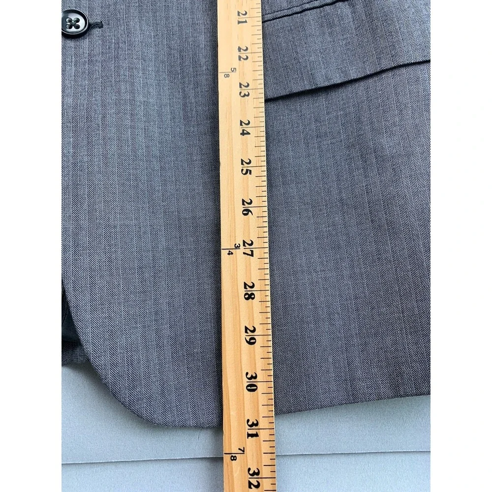 Banana Republic‎ Mens Blazer 42R Gray Herringbone Suit Jacket Formal Event
